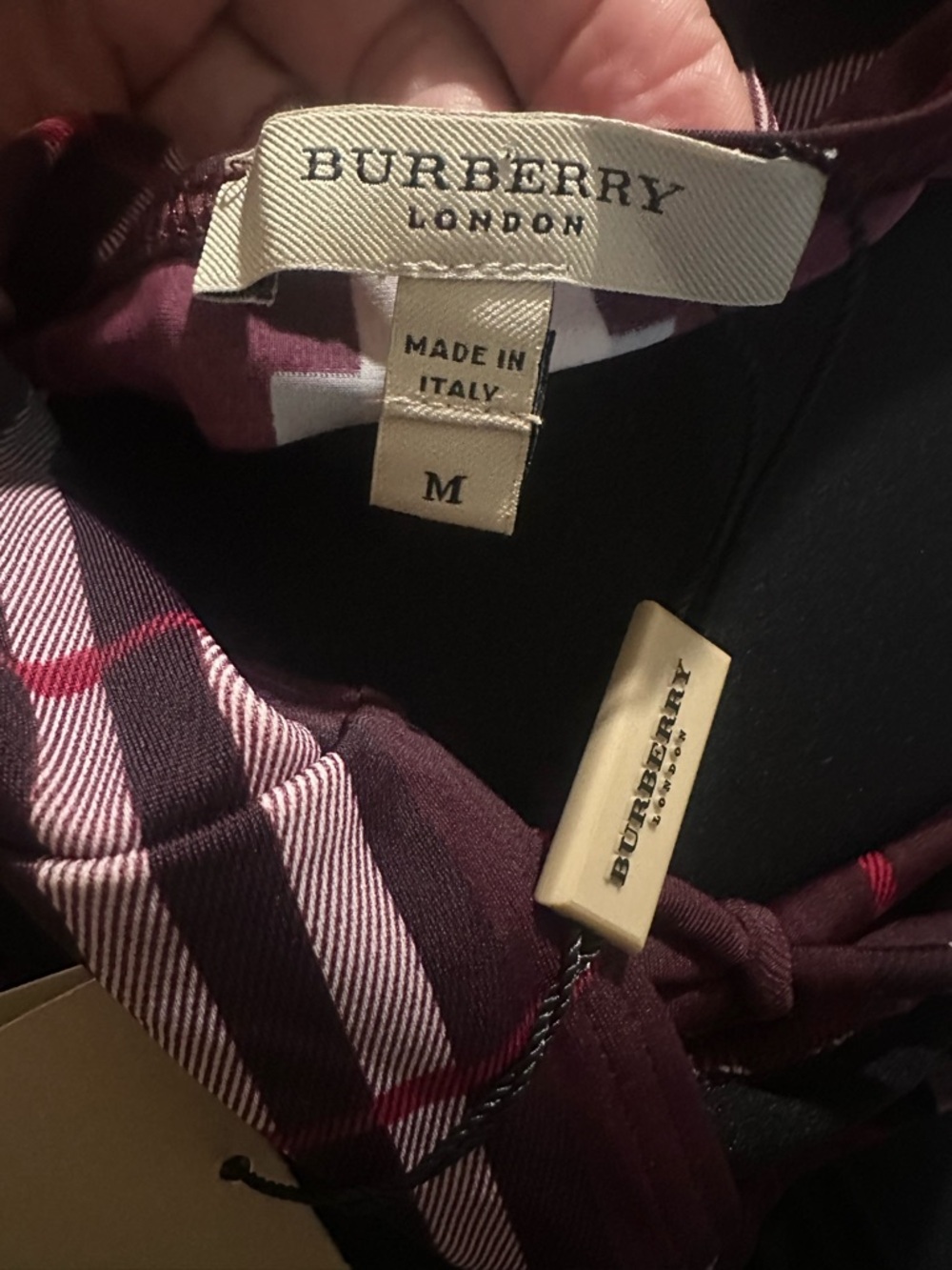 Burberry check burgundy bikini bottom m - Picture 7 of 8